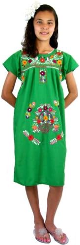 Leos Mexican Imports Girls Mexican Puebla Dress