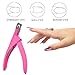 Nail Clippers Acrylic Professional Nail Clipper for Acrylic Nails, Gift for Women Fake Nail Clipper for Home Salon Nail Art Acrylic Nails Stainless Steel Adjustable (Pink)