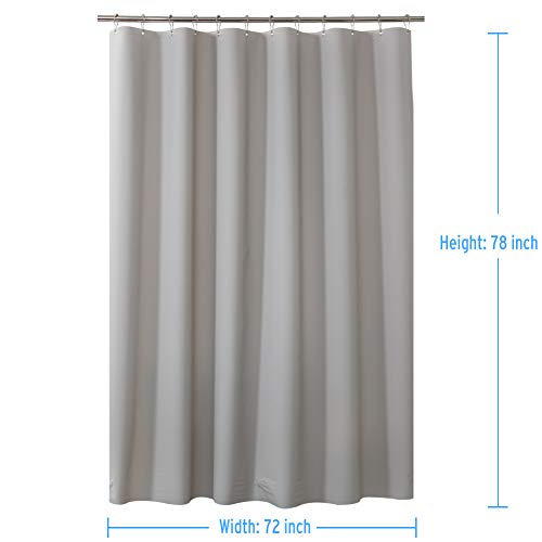 Plastic Shower Curtain, 72 x 78 Inches EVA 8G Shower Curtain with Heavy