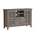 SIMPLIHOME Artisan SOLID WOOD Universal TV Media Stand, 53 Inch Wide, Contemporary, Living Room Entertainment Center, for Flat Screen TVs up to 60 Inch in Distressed Grey