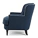 Christopher Knight Home CKH Diamond Tufted Fabric Club Chair, Dark Blue