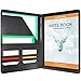 Wundermax Portfolio Binder - 12.8 x 9.8 x 0.6 Inch Vegan Leather Padfolio for Women and Men w/Notepad, Pockets for Tablet, Resume and Documents - Black