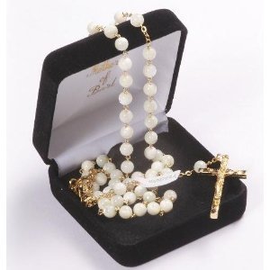 Rosary Mother of Pearl Beads. Real Pearl Pearl Beads