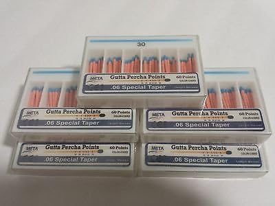 Bulk Gutta Percha Points .06#30 5x Of 60/pk (300 Total Pieces