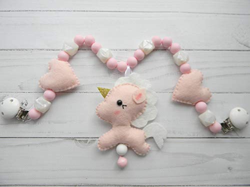 image for RainbowSmileShop Unicorn stroller mobile Girl Stroller mobile Stroller