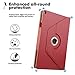Grifobes All New Kindle Fire HD 10 Tablet (9th/7th Generation,2019/2017 Released) Cover Case with Card Slots, 360 Protection Multi-Angle Viewing Stand Auto Sleep/Wake for Fire HD10 - Red