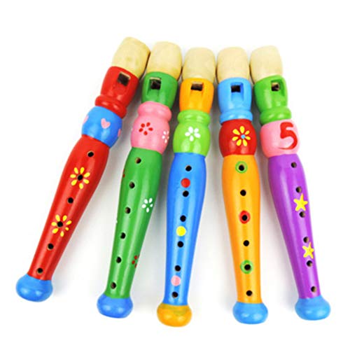 LeSharp Learning & Education, Colorful Wooden Clarinet Piccolo Children Musical Instrument Educational Toy - Random Color - Thumbnail 3