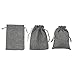 Burlap Gift Bags with Drawstring 6.7 x 4.7 for Wedding Party Favors Craft Jute Sacks Project Christmas Presents Jewelry Pouches Pack of 24 (Gray)