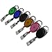 SUNHE Retractable Badge Holder Badge Reel,Clip On ID Badge Holders Keychain,Translucent Clips (6 PACK)