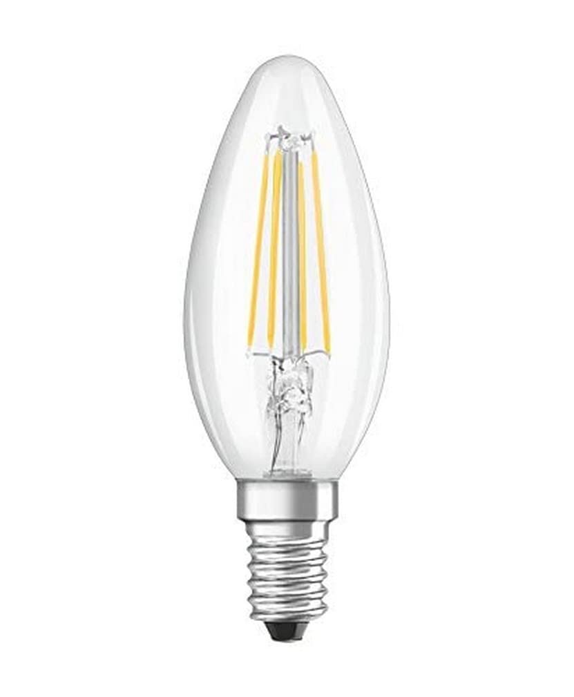 OSRAM LED Retrofit Classic B Dimmable/LED lamp, Classic mini Candle Shape: E14, Dimmable, 4.50 W, 220…240 V, 40 W Replacement, Clear, Warm White, 2700 K, 1pack