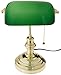 Lite Source LS-224PB Desk Lamp with Green Glass Shades, Steel Finish