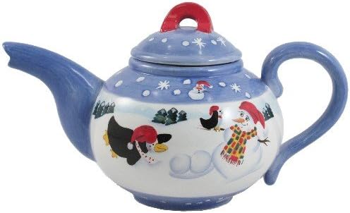 Winter Wonderland Handpainted 48 ounce Teapot