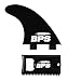 BPS New Zealand Fiberglass Reinforced Eco Surfboard Fins ? with 60% Recycled Nylon Plastic Thruster 3 Fins Set (FCS G5 M5 Style), with FCS Screws and Hex Key