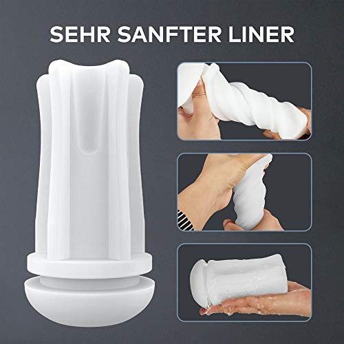 Elektrischer masturbator cup Oral sexspielzeug mit Drücken-Saugen Modi und Ein Klick zum Orgasmus Männer sexspielzeug Eichel und Penis masturbieren, Sexspielzeug für männer 3D silikone Liner Moruioy