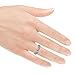 Cate & Chloe Leah 18k White Gold Ring with Crystals, Trendy Beautiful Sparkling Engagement Ring, Modern Round Cut Diamond Crystals, Wedding Anniversary Special Occasion Promise (7)