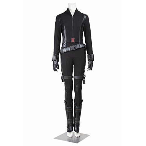 CosplayDiy Women's Costume for Captain America II Black Widow Cosplay