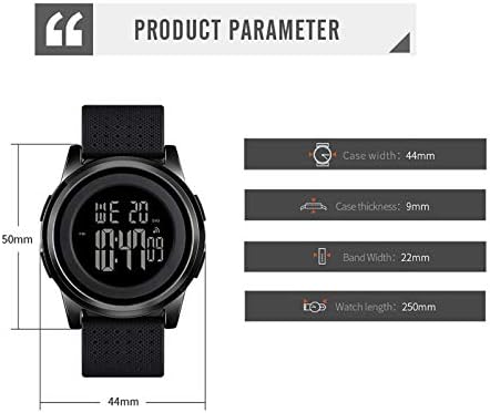 YUINK Mens Digital Sport Watches Ultra-Thin Water... - Deallagoon