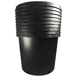 Calipots 10-Pack 15 Gallon Premium Black Plastic Nursery Plant Container Garden Planter Pots (15 Gallon)
