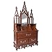 Design Toscano BN1937 Glass Wall Mounted Storage Curio Cabinet, Walnut
