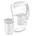 pH REFRESH Alkaline Water Pitcher With 2 Long-Life Filters – Alkaline Water Filter Purifier – Water Filtration System – High pH Alkaline Water Dispenser, Enhanced 4th Gen. Model, 84oz, 2.5L