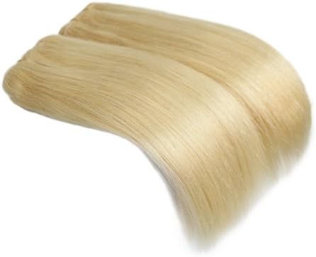 1688 Hair 20" +22" 2 Bundles Remy Indian100% Human Hair Extensions Weft Straight 200g/pack (#613 Bleach Blonde)