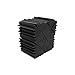 Burdurry New 8 Pack of 4.6 in X 4.6 in X 9.5 in Black Soundproofing Insulation Bass Trap Acoustic Wall Foam Padding Studio Foam Tiles (8PCS, Black)