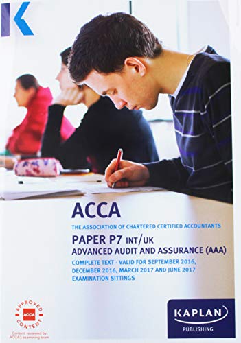Acca P7 Advanced Audit And Assurance International And Uk Complete Text Acca Complete Texts Paperback 1 May 2016 Buy Online In Antigua And Barbuda At Antigua Desertcart Com Productid 57416830