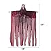 5.6 Ft. Animated Hanging Screaming Ghost Decoration, Halloween Skeleton Grim Reaper Door or Wall Curtain for Haunted House Prop Décor