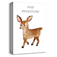 signwin-Canvas Wall Art-Cute Sika Deer-Canvas Prints Home Artwork Decoration for Kids Bedroom,Living Room - 12x18 inches