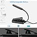 AMIR Mini Book Light, 4 LED Reading Light, Flexible Clip on Light, USB Rechargeable with Eye Care 2-Level Brightness & Soft Padded Clamp, Portable for Reading in Bed, Desk, Laptop, Reader, Kids