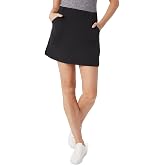 32 Degrees Cool Women's Stretch Woven Skort | Slip-On | Elastic Waistband | Office | Tennis | Golf