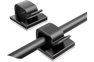 60-10pcs Self Adhesive Cable Clips Cord Management Wire Holder Organizer Clamp Desk Tidy Cable Manager in Car Clips Home Offi