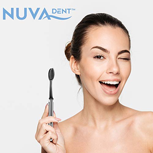 image for Nuva Dent Ultra Soft Charcoal Toothbrush - Gentle, Slim Brush Head, Me