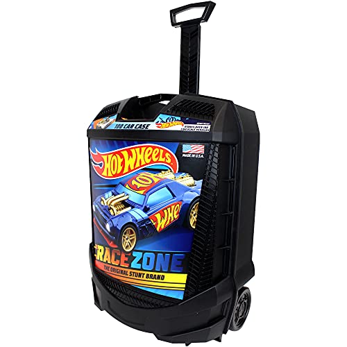 Hot Wheels 100Car, Rolling Storage Case with Retractable Handle, Model