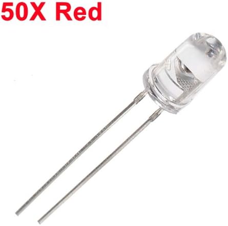 50pcs 5mm 3000-6000mcd LED Bright Decoration Torch Toy Light Red