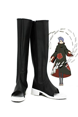 NARUTO Anime Konan Cosplay Shoes Boots Custom Made
