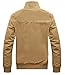 chouyatou Men's Casual Long Sleeve Full Zip Jacket with Shoulder Straps