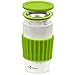Live Infused Single Cup Loose Leaf Tea Brewing System, 16oz Ceramic Mug with Tea Infuser, Lid, and Silicone Mug Sleeve (Green)
