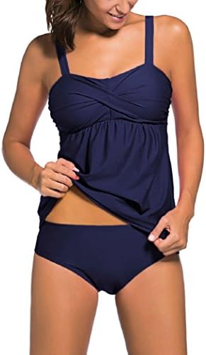 chrimute Womens Cute Camisole Bathing Suits Tankini Sets (FBA)
