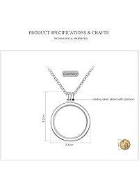 BAMOER 925 Sterling Silver Necklace Thanksgiving Eternity Necklace Memory Locket Necklace for Women Jewelry Gifts