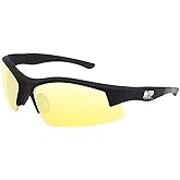 Smith & Wesson M&P Super Cobra Frame Shooting Glasses with No-Slip Rubber, Impact Resistance and Anti-Fog Lenses for Shooting, Working and Everyday Use