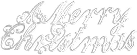 Walter Kunze Design 6-Piece Dresden Merry Christmas scripts, White