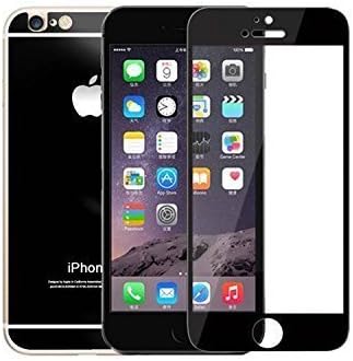Cakin New Colorful Mirror Effect Electroplanting Premium Real Tempered Glass Film Screen Protector for Apple iPhone 6 Plus 5.5 inchesFront and Back Panel 2 Packs (P6 5.5 Black)