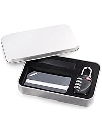 TSA Approved Locks Security Luggage Locks 4-Digit Combination Password Locks Padlocks+Luggage Tags use for Travel Baggage Backpack Locker Suitcase (Black) by TOPODO