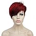 Lydell Short Asymmetry Side Bang Straight Wig Full Synthetic Wigs