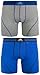 adidas Men's Athletic Stretch Boxer Brief Underwear (2-Pack), Heather Grey/Bold Blue Bold Blue/Black, LARGE