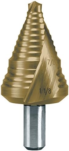 MARXMAN Maintenance Tools 81551 Helical Flute Step Drill, Titanium Nitride Coated, 1/4" to 3/4"