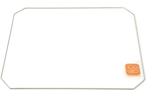GO-3D PRINT 130mm x 160mm Borosilicate Glass Plate Bed Flat Polished Edge w/Corners Cut for Monoprice MP Select Mini 3D Print