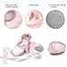 GetMine Girls Pink Ballet Dance Shoes Split Sole with Satin Ballet Slippers Flats Gymnastics Shoes BA01, 10 Toddler