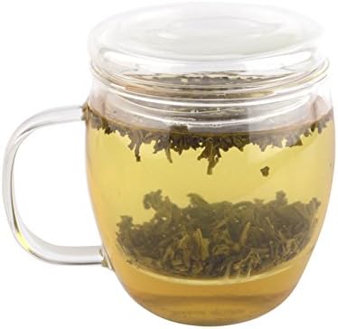 Glass Teacup with Tea Infuser and Lid